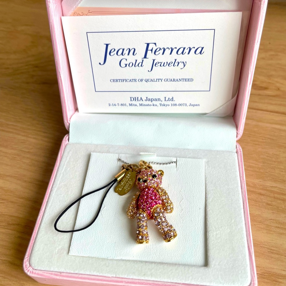 Crossfor Japan Pink and Gold Teddy Charm